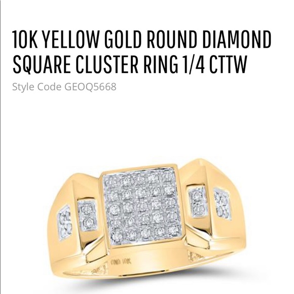 10k solid gold real diamond men ring not plated not CZ free appraisal unbeatable - Picture 8 of 8